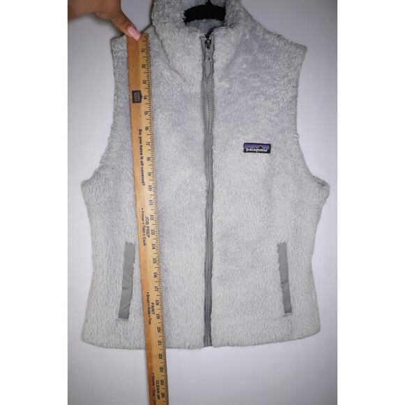 Patagonia Women’s Los Gatos Fleece Vest | Size S | Light Gray | Full Zip Sherpa - Picture 5 of 13